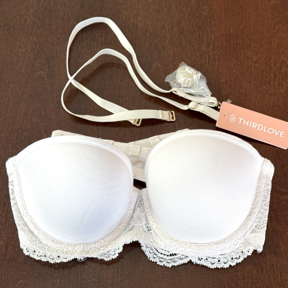 Thirdlove Classic Lace Strapless Bra